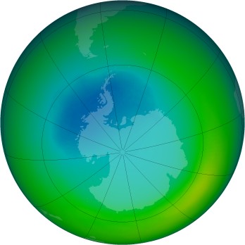 August 1988 monthly mean Antarctic ozone